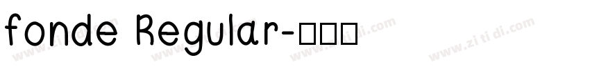 fonde Regular字体转换